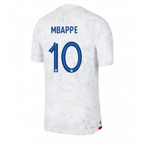 Frankrike Kylian Mbappe #10 Bortatröja VM 2022 Kortärmad